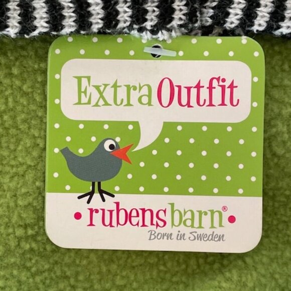 RUBENS BARN SWEDEN Kids/Ark Outfit Green Frog with Scarf Extra Outfit - Picture 5 of 13